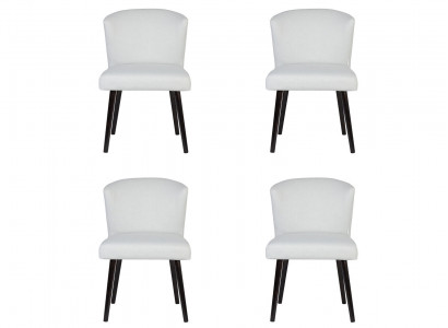 4x Chaises de siège en cuir Siège en cuir Conception de chaise de salon Fauteuil de club Suite